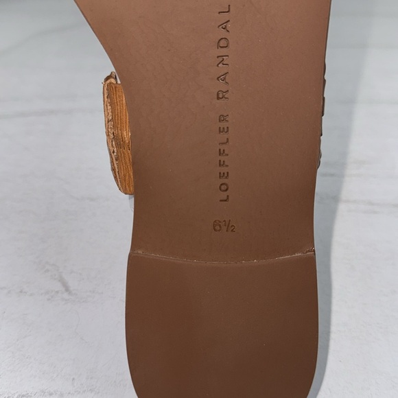 Loeffler Randall Jonah Timber Woven Slide Sandal Timber Brown sz 6.5 - Picture 12 of 13